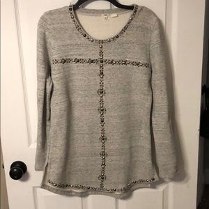 Jcrew beaded sweatshirt